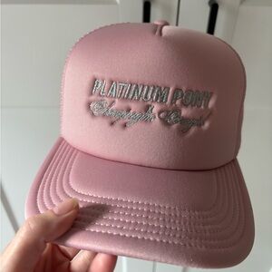 Platinum Pony Champagne Cowgirl trucker hat